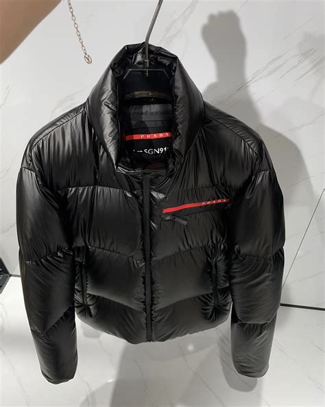 prada leather jacket 2021|prada puffer jackets.